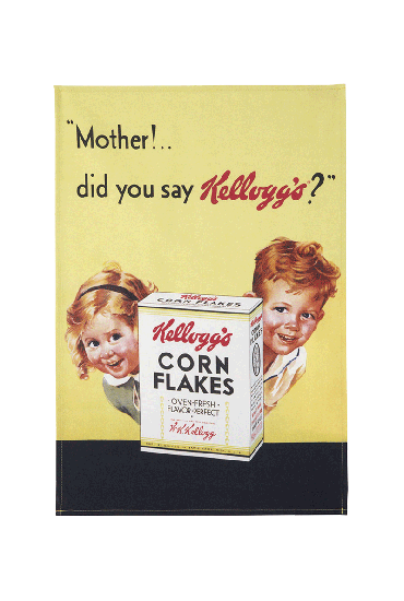 Set of Tea towels in cotton jacquard KELLOGGS - MOTHER DID YOU SAY - FROSTED FLAKES
